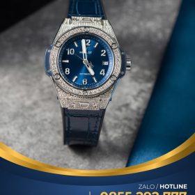 Hublot Bigbang One Click Steel Pave 39mm Blue Navy custom diamond